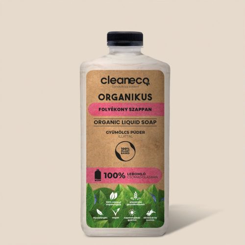 Cleaneco Organische Flüssigseife 1 L – kompostierbare Verpackung