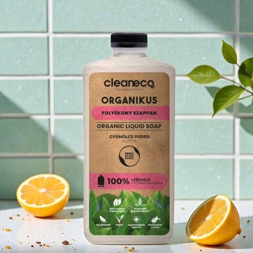 Cleaneco Organische Flüssigseife 1 L – kompostierbare Verpackung