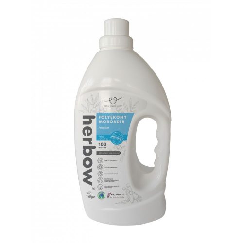 Herbow folyékony mosószer fehér ruhákhoz - Friss illat - 3000ml
