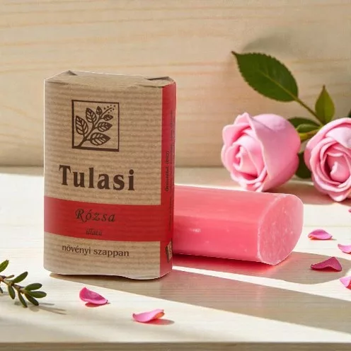 Tulasi Ovalseife – Rose 100 g
