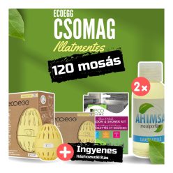   Ingyen Szállítás és Kedvezményes Csomag - Ecoegg Illatmentes Mosótojás, Illatmentes Utántöltő, 2 db Ahimsa Tavaszi Mosóparfüm Zero Waste Takarító kendő