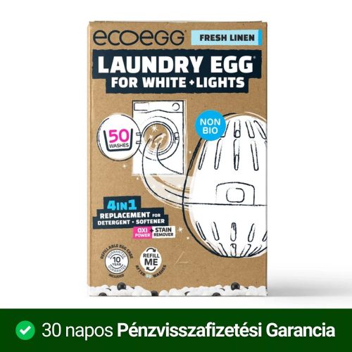 Ecoegg Waschei 50 für weiße und helle Wäsche –  Frische Baumwolle 