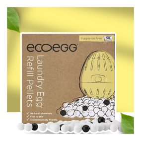  Ecoegg Waschmittel-Nachfüllpackung, geruchsneutral – 50 Waschgänge – mit TURMALIN-Kugeln
