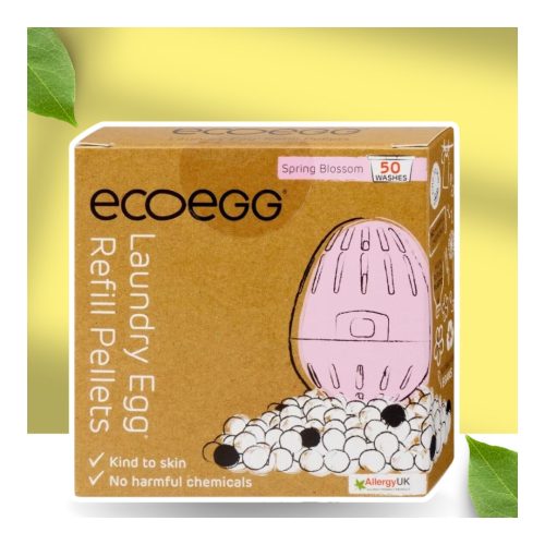 Ecoegg Waschkugel Nachfüllpackung Soft Spring – 50 Waschgänge – mit TURMALIN-Kugeln