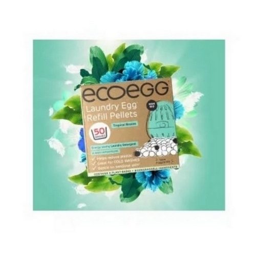 Ecoegg Waschmittel-Nachfüllpackung Tropischer Wind – 50 Waschgänge – mit TURMALIN-Kugeln 