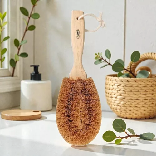 LoofCo Gartenbürste mit Griff aus Kokosfasern – 1 Stück