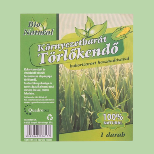 Bio Natural - Törlőkendő környezetbarát anyagból - 1 db 