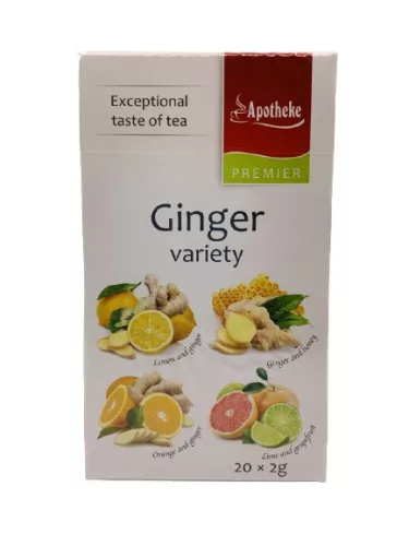 Apotheke - Gyömbér Variációk, Vegyes Gyümölcs Tea, 4*5 filter - Premier Selection