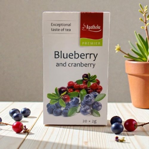 Apotheke - Tőzegáfonya és Kékáfonya Tea, 20 filter- Premier Selection
