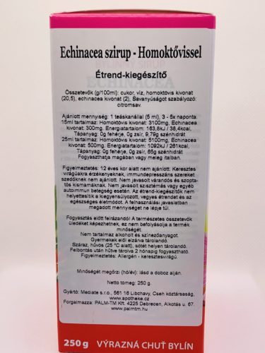 Apotheke echinacea szirup homoktövissel 250g