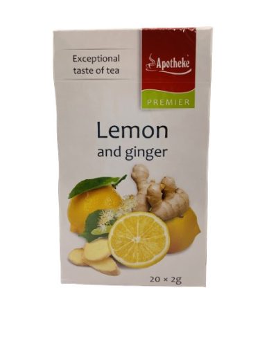 Apotheke - Citrom és Gyömbér Tea, 20 filter - Premier Selection