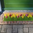 Esschert Design Tulipános kókuszrost lábtörlő, 75 x 25 cm