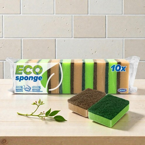 Bonus Spülschwamm glatt – 10 Stück/Packung