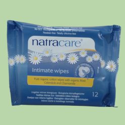 Natracare bio női intim törlőkendő 12 db