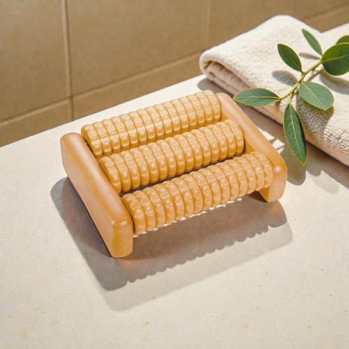 Croll&Denecke Holzfußmassagerolle, klein, 1x3 Reihen