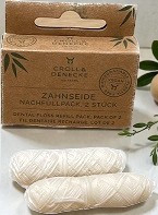 Croll&Denecke vegane Zahnseide-Nachfüllpackung, 2x30 m