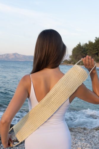 Croll&Denecke szizál és pamut hátmosó és masszírozó szalag