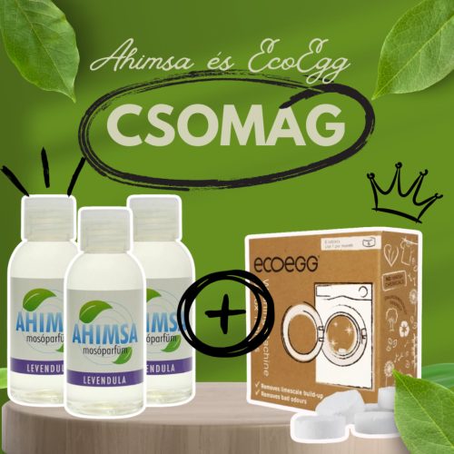 Ahimsa Levendula Mosóparfüm + Ecoegg GépTisztító | Nyugalom és tisztaság csomagban