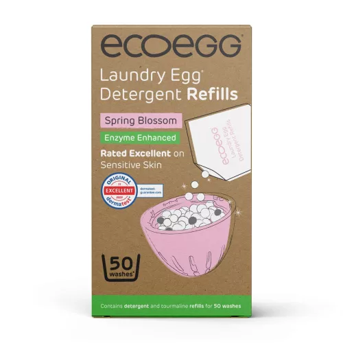 Ecoegg Mosótojás Utántöltő - hozzáadott enzimmel - 50 mosás - Lágy tavasz  illat (+turmalin) 