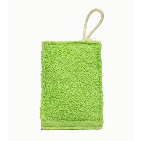 Luffa frottíros fürdőszivacs - 8x10-12cm - zöld