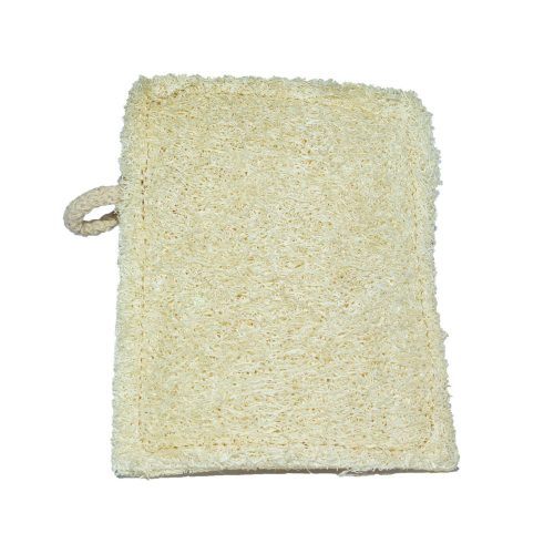 Luffa-Schwamm mit Aufhänger – genäht – 8 x 10–14 cm – ungarisches Produkt
