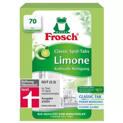 Frosch mosogatógép tabletta zöldcitrom 70db