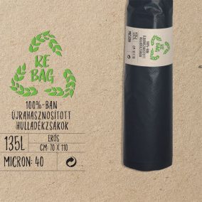   Bibo – rebag 100 % recycelter Müllsack, 135 Liter – stark – 20 Stück/Rolle