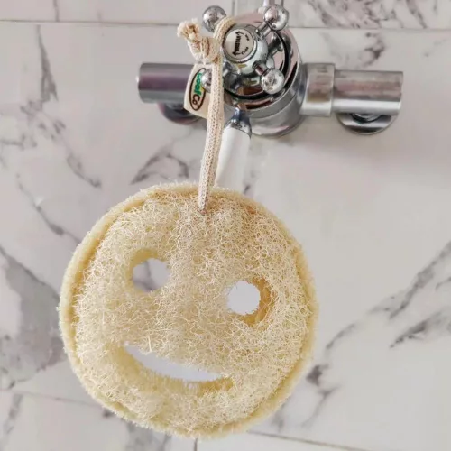 LoofCo Smile alakú luffa szivacs fürdéshez - 1 db