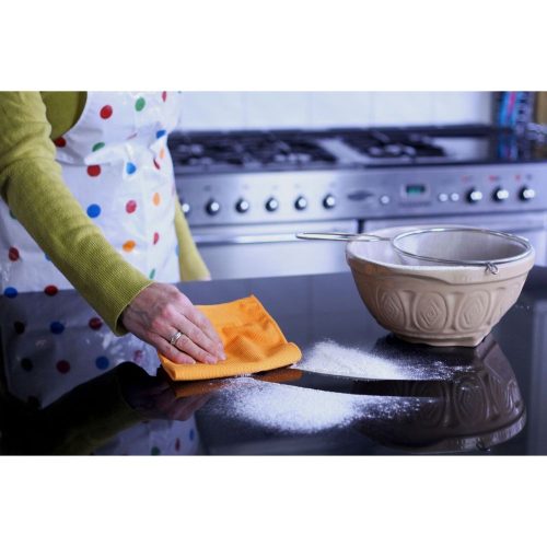 EcoHome – Universal-Reinigungstuch – mit Scheuerseite für harte Oberflächen – 1 Stück (orange)