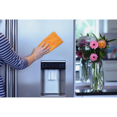 EcoHome – Universal-Reinigungstuch – mit Scheuerseite für harte Oberflächen – 1 Stück (orange)