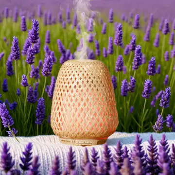 Olaki természetes fonott bambusz aromaterápiás illóolaj diffúzor 