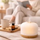 Origin illóolaj diffúzor üvegből és  fából